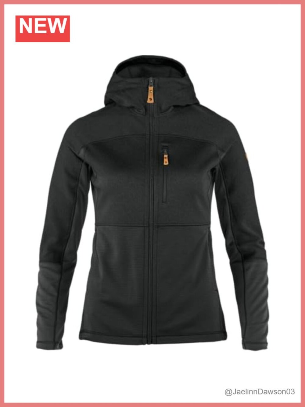Women's Hooded Full Zip Fleece Jacket Lightweight Breathable Hiking